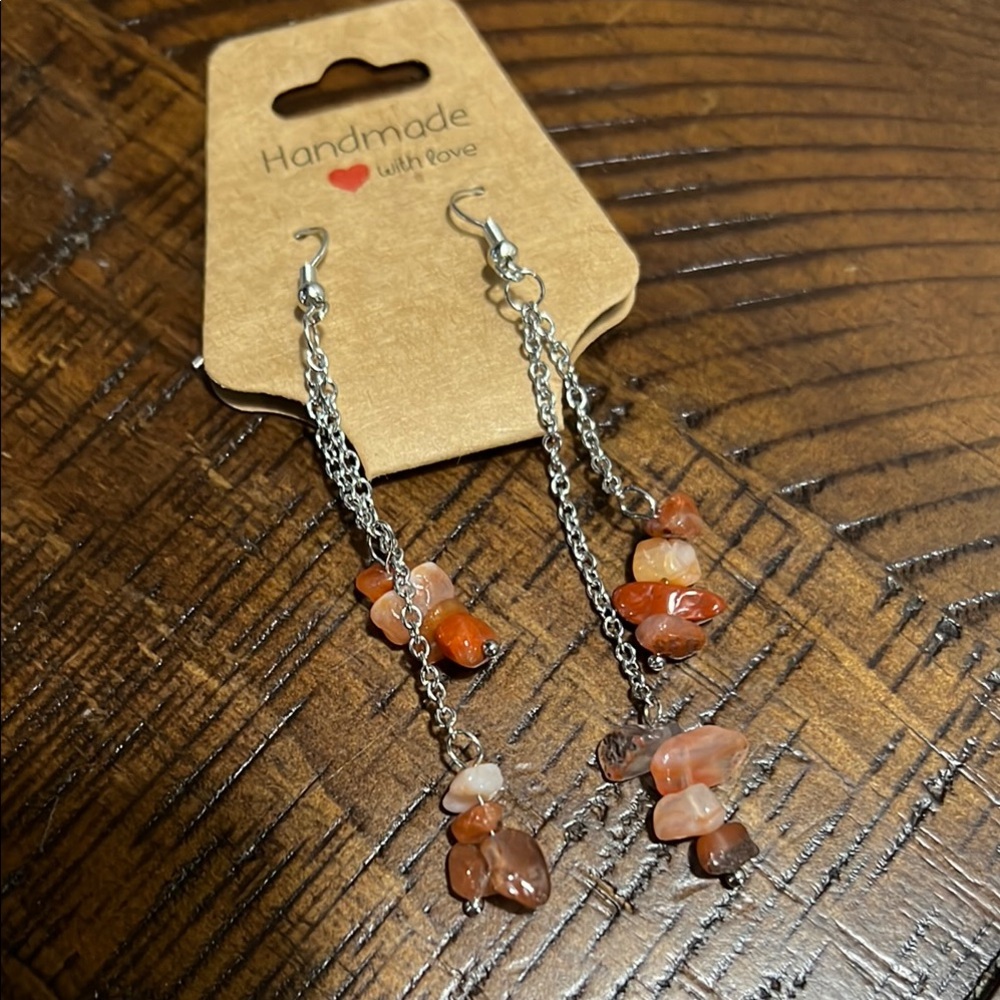 Handmade Multicolor Dangle Earrings - Picture 6 of 6